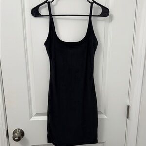 PrettyLittleThing Black Mini Suede Dress